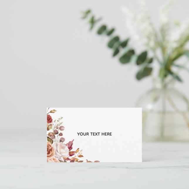 Carte De Visite Créez Votre Propre Floral (Debout devant)