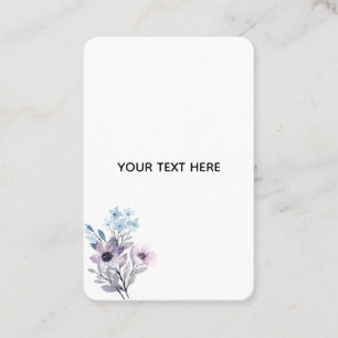 Carte De Visite Créez Votre Propre Floral 