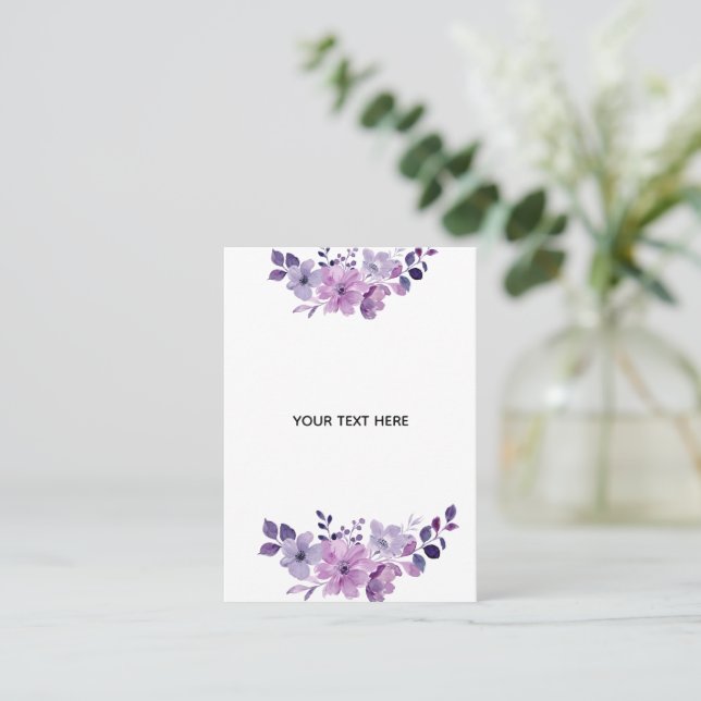 Carte De Visite Créez Votre Propre Floral (Debout devant)