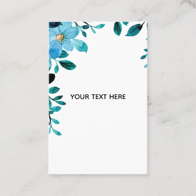 Carte De Visite Créez Votre Propre Floral (Devant)