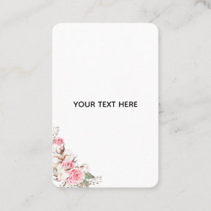 Carte De Visite Créez Votre Propre Floral 