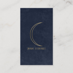 Carte De Visite Créez Votre Propre Lune Croissante Argentée Bleue
