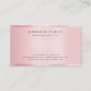Carte De Visite Créez Votre Propre Luxe Professionnel Or Rose