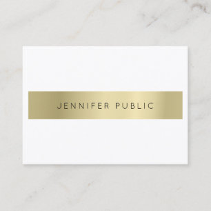 Carte De Visite Créez votre propre modèle moderne or blanc sophist