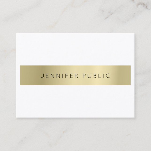 Carte De Visite Créez votre propre modèle moderne or blanc sophist (Devant)