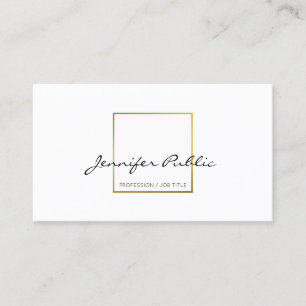 Carte De Visite Créez votre propre or blanc élégant moderne pro