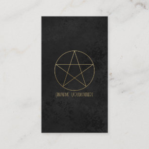 Carte De Visite Créez Votre Propre Pentacle Noir et Or