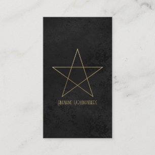 Carte De Visite Créez Votre Propre Pentagramme Noir et Or