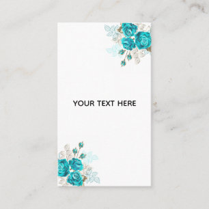 Carte De Visite Créez Votre Propre Rose Bleue Élégante
