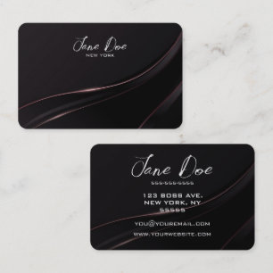 Carte De Visite Créez votre propre ruban léger minimaliste noir