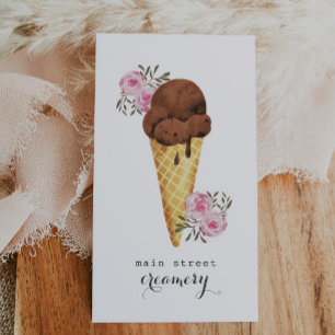 Carte De Visite Crème de glace Parlerie Aquarelle
