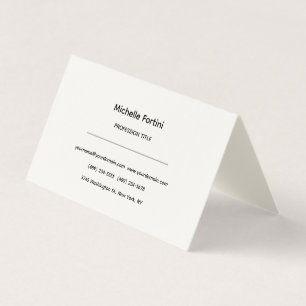 Carte De Visite Crème de signature Élégant Simple Minimaliste