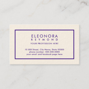 Carte De Visite Crème de signature simple et élégante