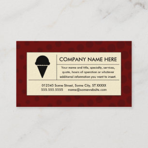 Carte De Visite crème glacée tramée