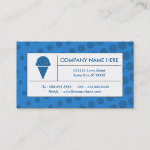 Carte De Visite crème glacée tramée