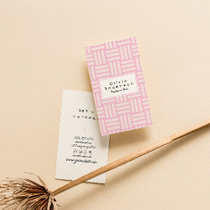 Carte De Visite Crème rose moderne Abstraite Fille tendance