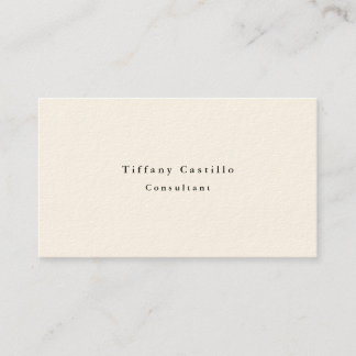 Carte De Visite Crème Signature Élégante minimaliste moderne