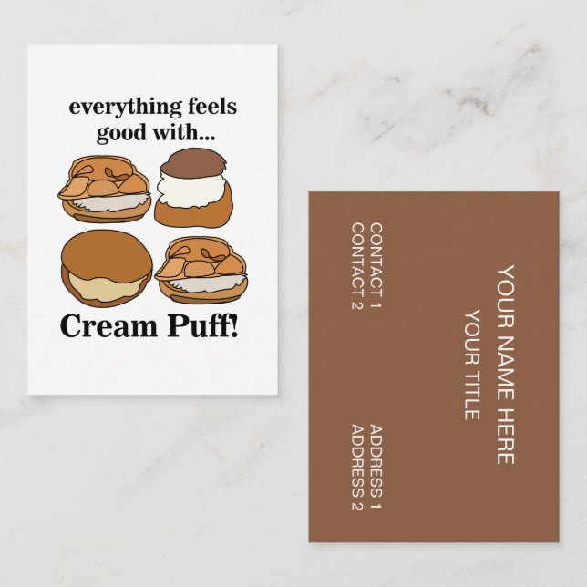 Carte De Visite Crèmerie de desserts Puff (Devant / Derrière)