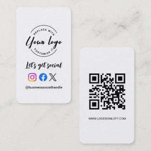 Carte De Visite Créons un code QR de site Web pour les médias soci