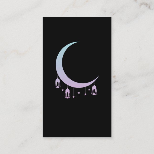 Carte De Visite Crescent Lune Gothique Spirituelle Pastel Goth (Devant)