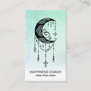 Carte De Visite *~* Crescent Moon Talisman Shaman Parties scintill