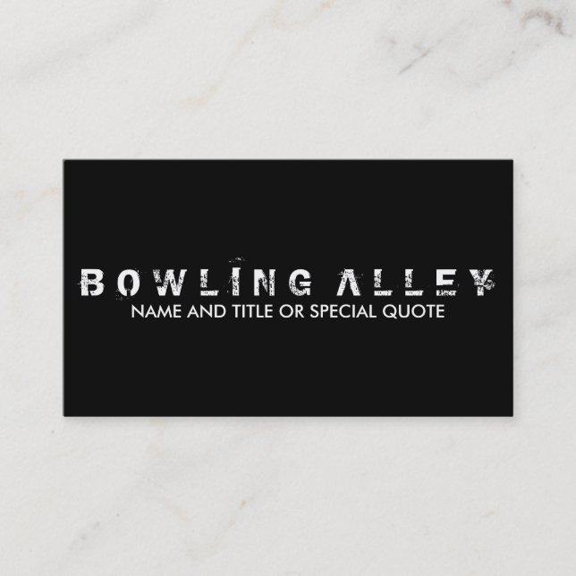 Carte De Visite crête de bowling (couleur personnalisable) (Devant)