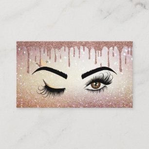 Carte De Visite Creuse d'or peintre de maquillage Wink Eye Lashes