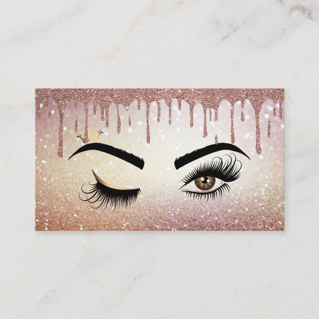 Carte De Visite Creuse d'or peintre de maquillage Wink Eye Lashes (Devant)