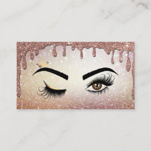 Carte De Visite Creuse d'or peintre de maquillage Wink Eye Lashes