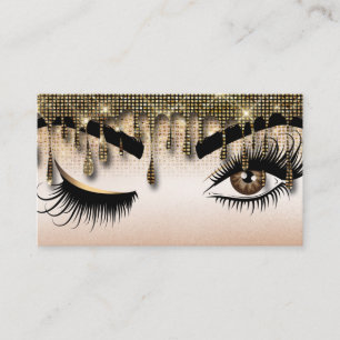 Carte De Visite Creuse d'or peintre de maquillage Wink Eye Lashes
