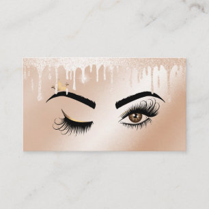 Carte De Visite Creuse d'or peintre de maquillage Wink Eye Lashes