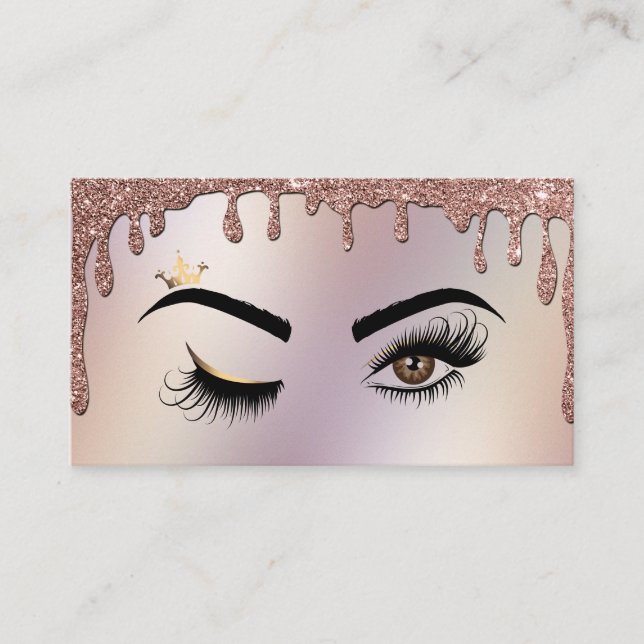 Carte De Visite Creuse d'or peintre de maquillage Wink Eye Lashes (Devant)