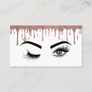 Carte De Visite Creuse d'or peintre de maquillage Wink Eye Lashes