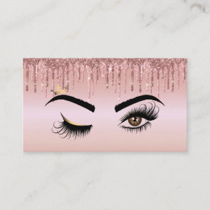 Carte De Visite Creuse d'or peintre de maquillage Wink Eye Lashes