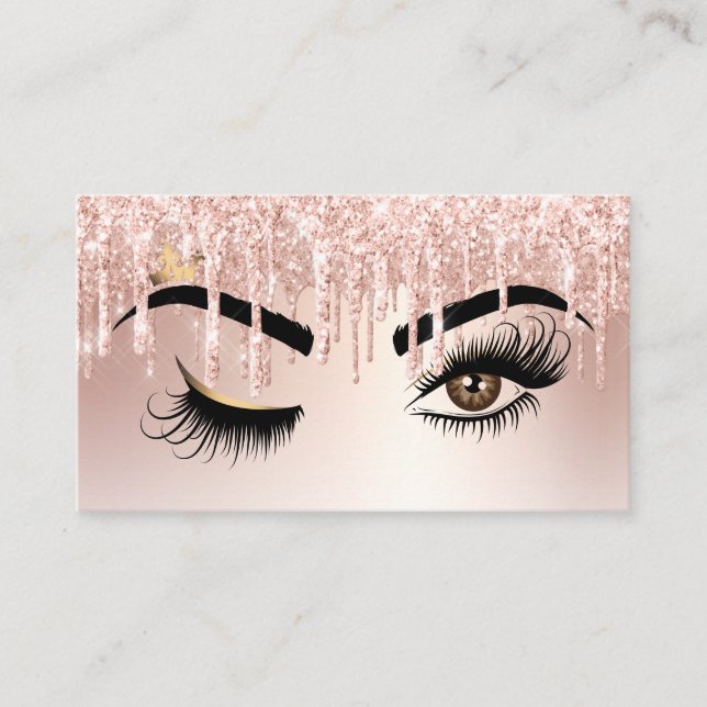 Carte De Visite Creuse d'or peintre de maquillage Wink Eye Lashes (Devant)