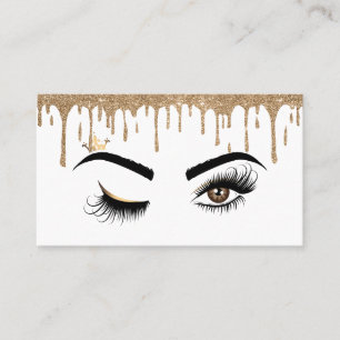 Carte De Visite Creuse d'or peintre de maquillage Wink Eye Lashes