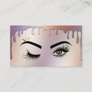 Carte De Visite Creuse or Holographique maquillage peintre Wink Ey
