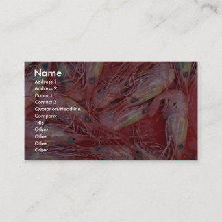 Carte De Visite Crevettes roses de Colombie-Britannique, texture