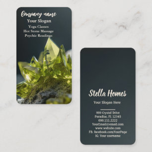 Carte De Visite  Cristal Cluster Mystique Yoga Spirituel