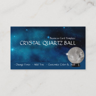 Carte De Visite Cristal de guérison Blue Star Galaxy Reiki