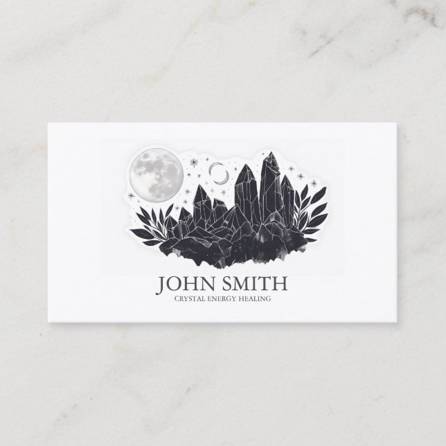 Carte De Visite Cristal Energy Healer Chakra méditation spirituell (Devant)