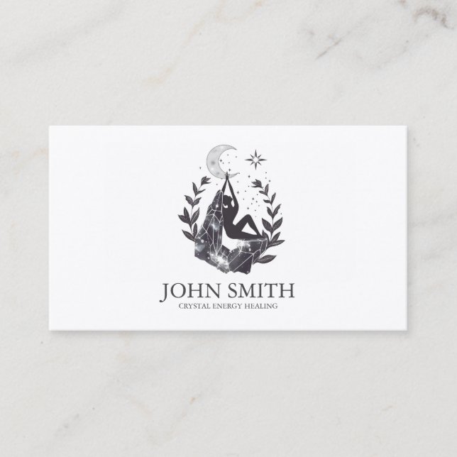 Carte De Visite Cristal Energy Healer Chakra méditation spirituell (Devant)