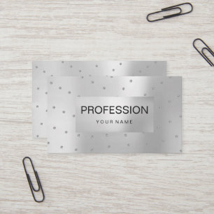 Carte De Visite Cristaux abstraits métalliques Swarovski de gris