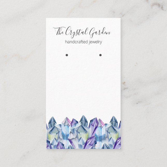 Carte De Visite Cristaux d'Améthyste de Boho spirituel portant des (Devant)