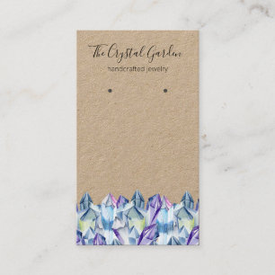 Carte De Visite Cristaux d'Améthyste de Boho spirituel portant des