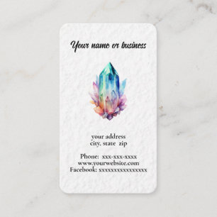 Carte De Visite cristaux d'aquarelle