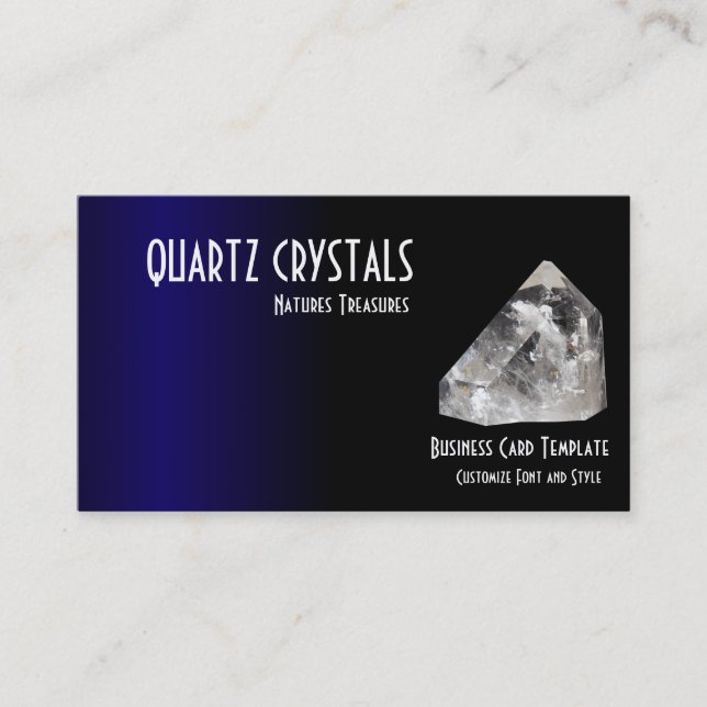 Carte De Visite Cristaux de guérison bleu Quartz (Devant)