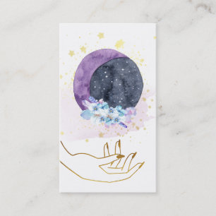 Carte De Visite *~* Cristaux de mains Lune Sky Cosmos Stars