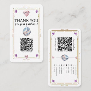 Carte De Visite Cristaux Métaphysiques Quartz Or Médias Sociaux QR
