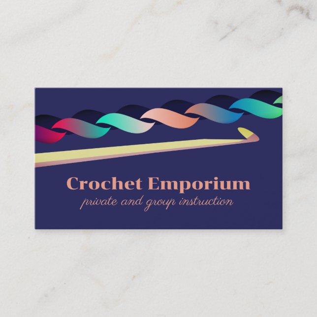 Carte De Visite crochet crochet points de couture fil artisanal cl (Devant)